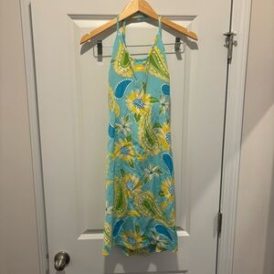Vintage Lilly Pulitzer silk floral and paisley dress. Size 0.